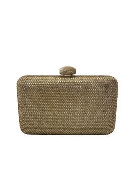 Clutch Brillos Marrón para Mujer