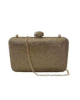 Clutch Brillos Marrón para Mujer