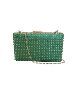 Clutch Brillo Grande Verde para Mujer