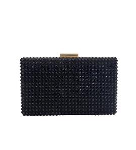 Clutch Brillo Grande Negro para Mujer