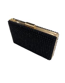 Clutch Brillo Grande Negro para Mujer