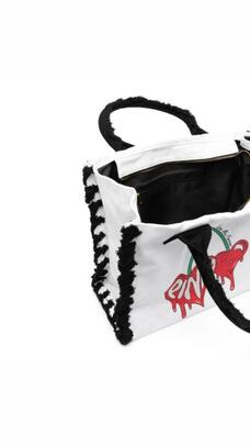 Bolso Shopper Pinko Beach Blanco para Mujer