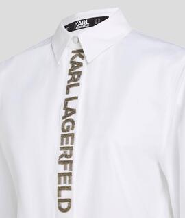 Camisa Karl con Tapeta  con el Logotipo de Karl