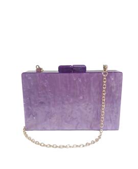 Clutch Rectangular Lila para Mujer