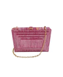 Clutch Rectangular Relieve Fresa para Mujer