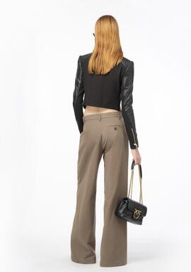 Biker Pinko Batman Piel Negra para Mujer