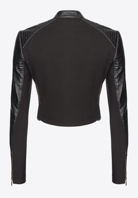 Biker Pinko Batman Piel Negra para Mujer