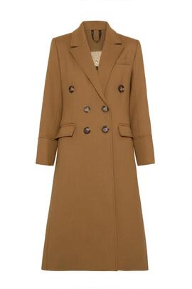 Abrigo Masavi Rondine Camel para Mujer