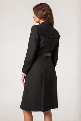 Abrigo Masavi Rondine Negro para Mujer