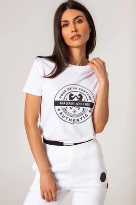 Camiseta Masavi Blanca Authentic para Mujer