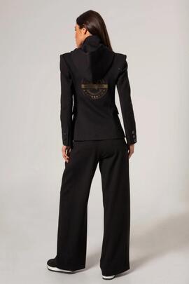 Blazer Masavi Griso Negra Capucha para Mujer