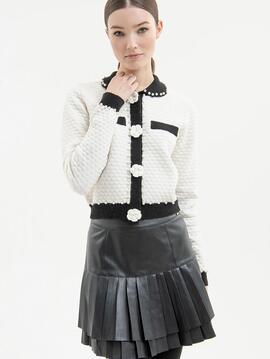 Falda Mini Fracomina Confeccionada en Ecopiel para Mujer