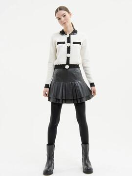 Falda Mini Fracomina Confeccionada en Ecopiel para Mujer