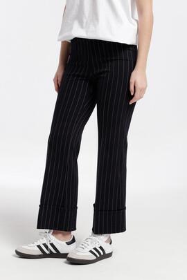 Pantalón Oky Acampanado Bajo Vuelta Marino para Mujer