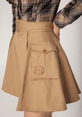 Falda Masavi Sarga Camel para Mujer