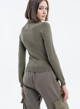 Jersey Fracomina Cuello Alto Verde para Mujer