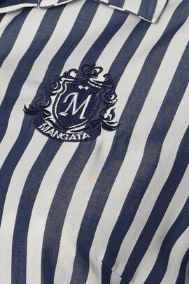 Camisa Mangata Basica Rayas Marino para Mujer