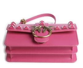 Bolso Pinko Mini Love One Paibnted Studs Fucsia para Mujer