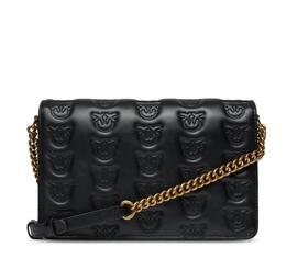 Bolso Pinko Love Click Classic Logo Negro para Mujer