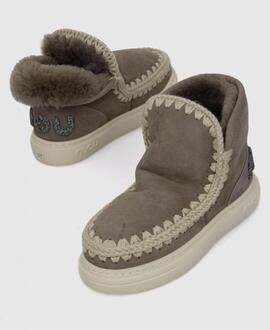 Mou Eskimo Sneaker Bold Glit Logo Elephant Grey para Mujer