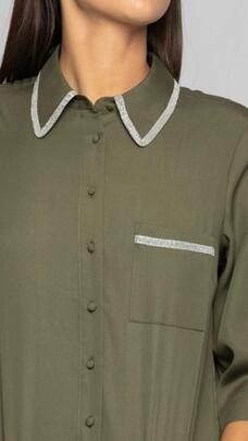 Camisa Kocca Toknawa Verde Militar para Mujer