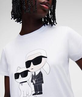 Camiseta Karl Lagarfeld Y Choupette Ikonik Blanca para Mujer