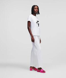Camiseta Karl Lagarfeld Y Choupette Ikonik Blanca para Mujer