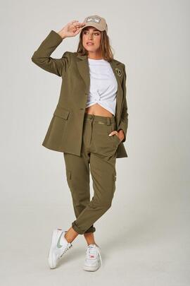 Pantalón Mangata Cargo Verde Militar para Mujer
