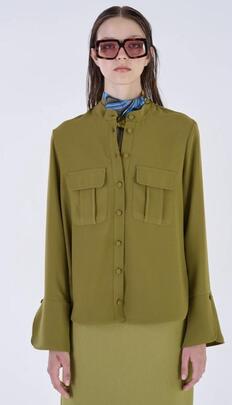 Camisa Silvian Heach Verde Militar para Mujer