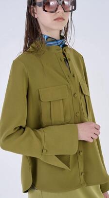 Camisa Silvian Heach Verde Militar para Mujer