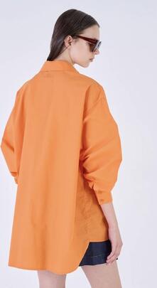 Camisa Silvian Heach Larga Naranja para Mujer