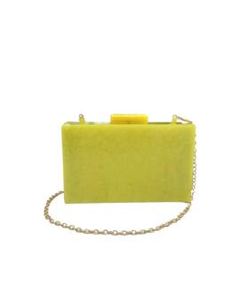 Clutch Rectangular Amarillo para Mujer