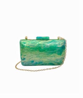 Clutch Redondeado Verde para Mujer