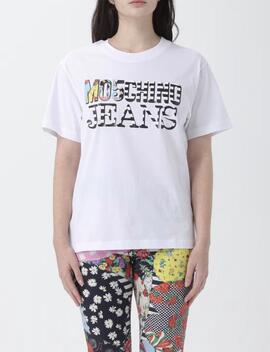 Camiseta Moschino Letras Multicolor Blanca para Mujer