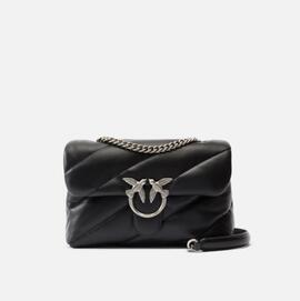 Bolso Pinko Love Puff Classic Shep Nappa Negro para Mujer