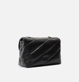 Bolso Pinko Love Puff Classic Shep Nappa Negro para Mujer