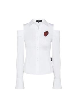 Camisa Masavi Takeitin Hombros Blanca para Mujer