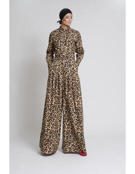 Camisa Zategui Entallada Leopardo para Mujer