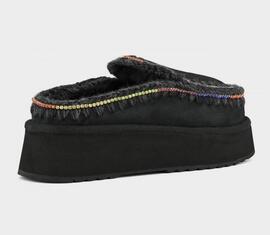 Mou Clog Eskimo Plataforma Brillos Negra para Mujer