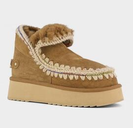 Mou Eskimo 18 Plataform Rhinestone Camel para Mujer