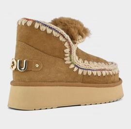 Mou Eskimo 18 Plataform Rhinestone Camel para Mujer