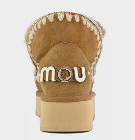 Mou Eskimo 18 Plataform Rhinestone Camel para Mujer