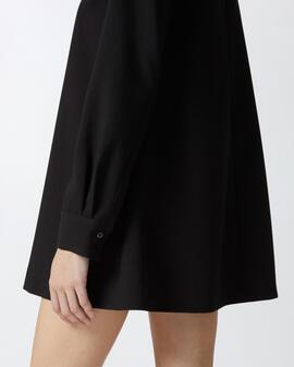 Vestido Pinko Cuello Subido Negro para Mujer