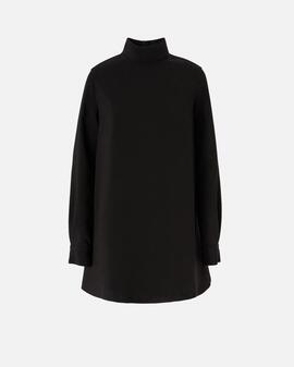 Vestido Pinko Cuello Subido Negro para Mujer