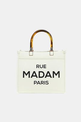 BOLSO RUE MADAM ICON MINI TOTE WHITE