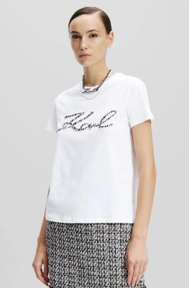 Camiseta Karl Lagarfeld T-Shirt Blanca para Mujer