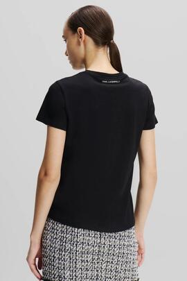 Camiseta Karl Lagarfeld T-Shirt Negra para Mujer