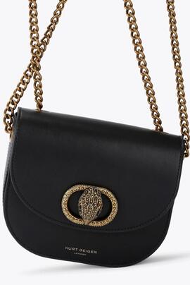 Bolso Kurt Geiger Chelsea Saddle Bag Negro para Mujer