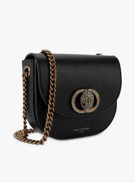 Bolso Kurt Geiger Chelsea Saddle Bag Negro para Mujer