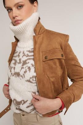 Chaqueta Corta Highly Preppy Bolsillos Camel